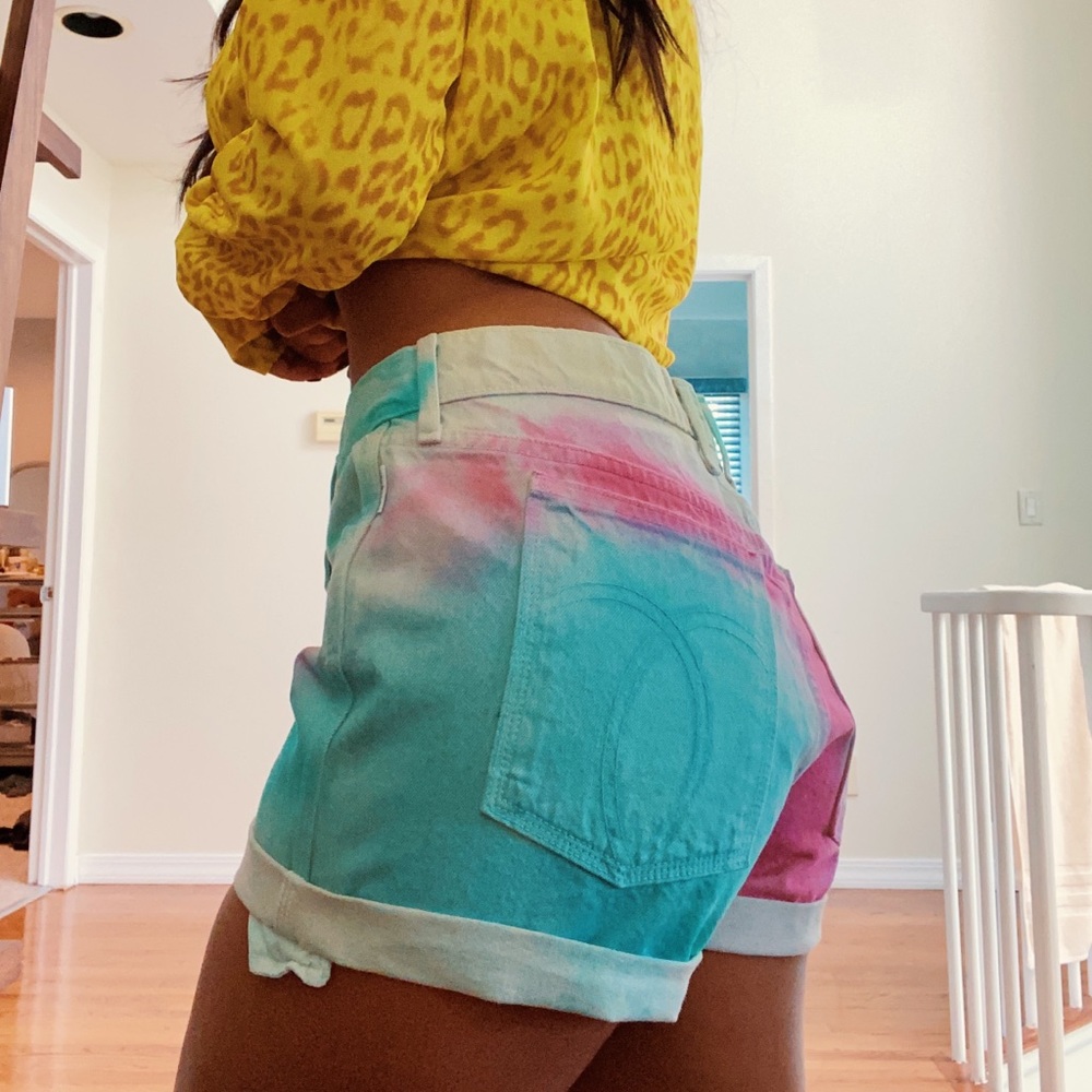 Jordache tie dye high waisted shorts